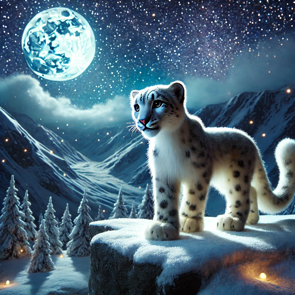 Hópehely, a barátságos hópárduc meséje